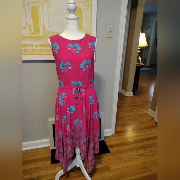 Maje Fae Whimsical Pink Floral Dress With Open Back - Picture 11 of 12